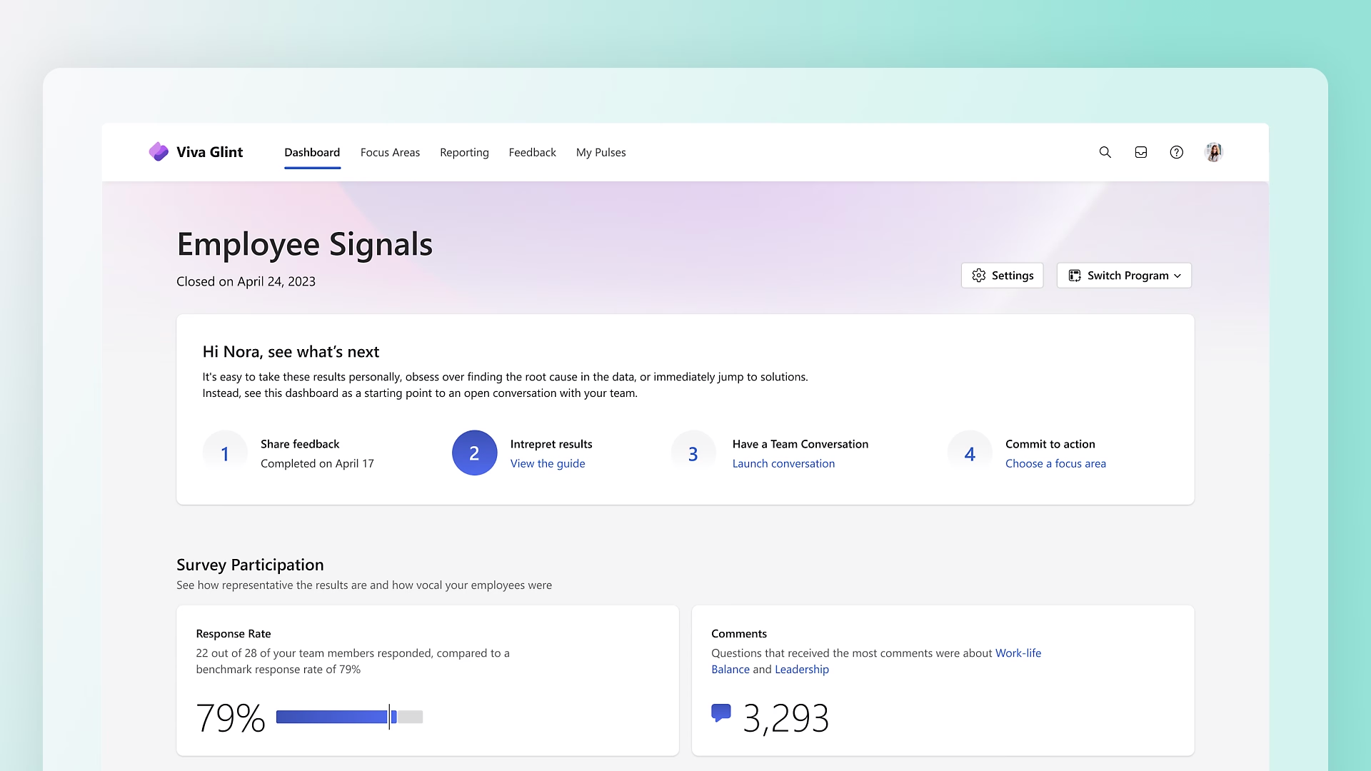 glint employee engagement software